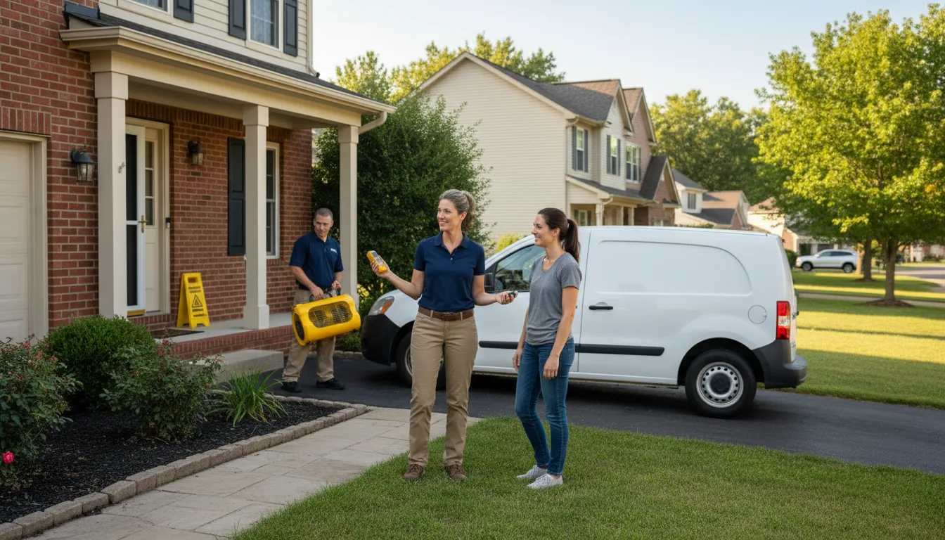 Residential water damage restoration in Hoopeston, IL
